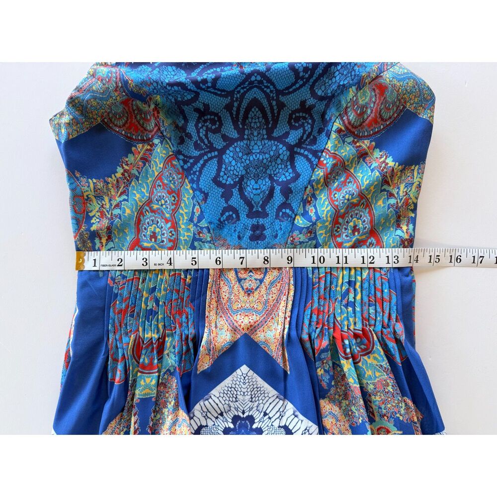 NWOT Anthropologie Ranna Gill Boteh Beaded Halter Maxi Dress Blue Sz 6 M Medium - Picture 13 of 13